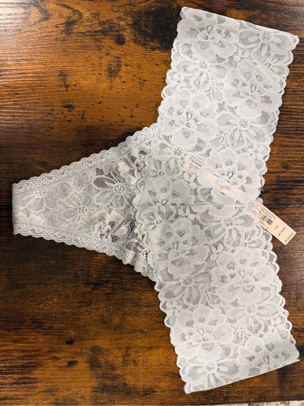 Victoria's Secret Pale Blue Floral Lace Hipster